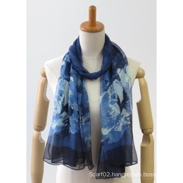 Coloured chiffon woven thin soft fashion ladies scarf